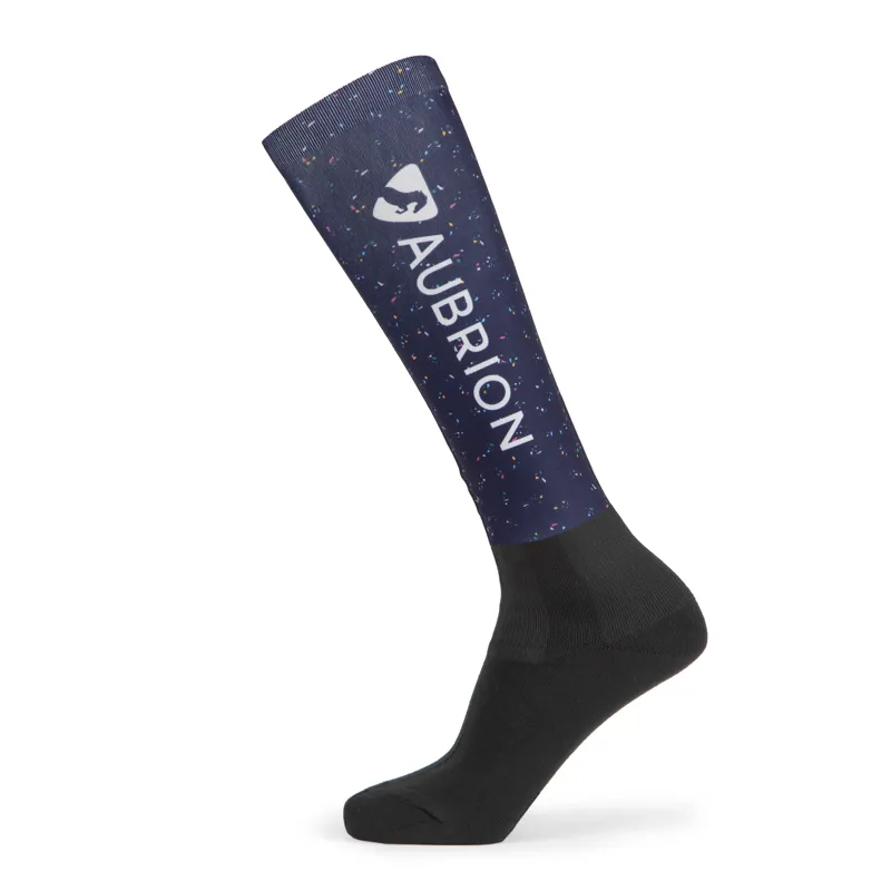 Shires Aubrion Hyde Park Cross Country Socks - Navy Ditsy