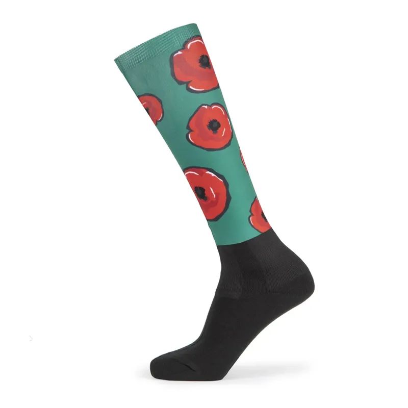 Shires Aubrion Hyde Park Cross Country Socks - Poppy