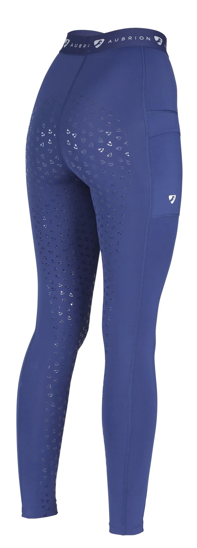 Shires Aubrion Dutton Ladies Riding Tights - Dark Navy - Large-2