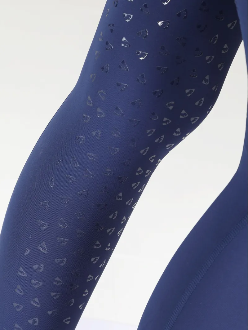 Shires Aubrion Dutton Ladies Riding Tights - Dark Navy - Large-3