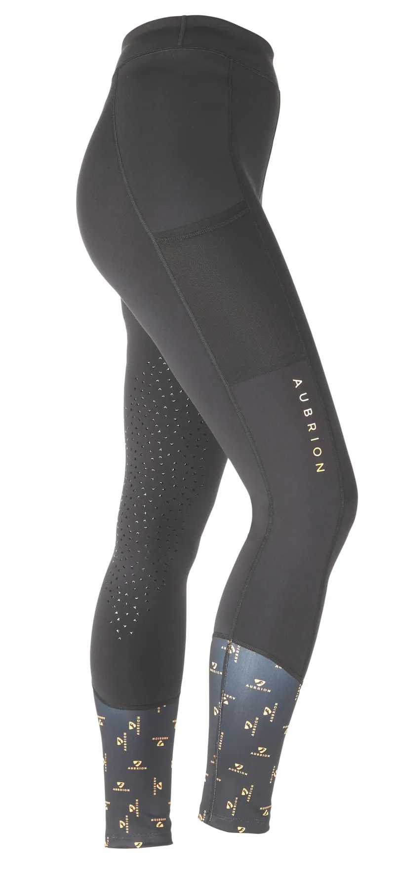 Shires Aubrion Morden Summer Girls Riding Tights - Black