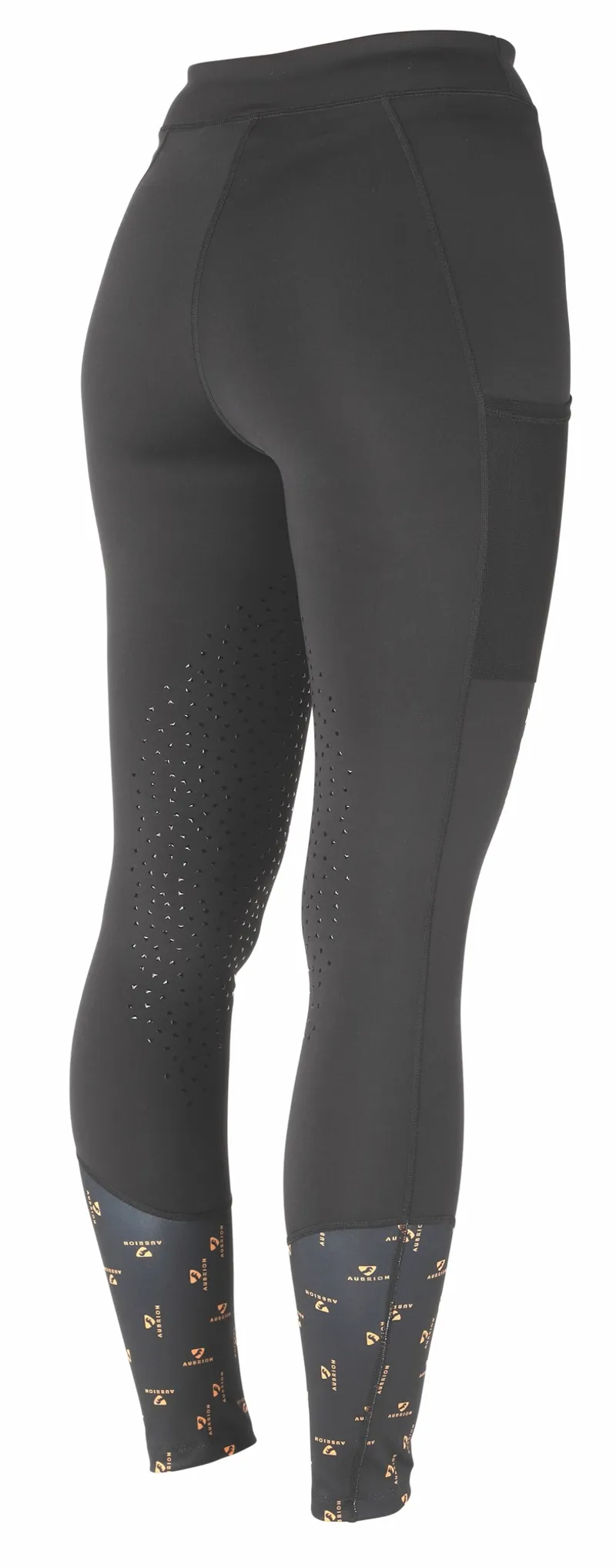 Shires Aubrion Morden Summer Girls Riding Tights - Black-1