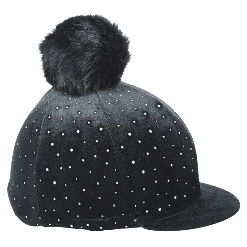 Shires Velvet Sparkle Hat Cover - Black