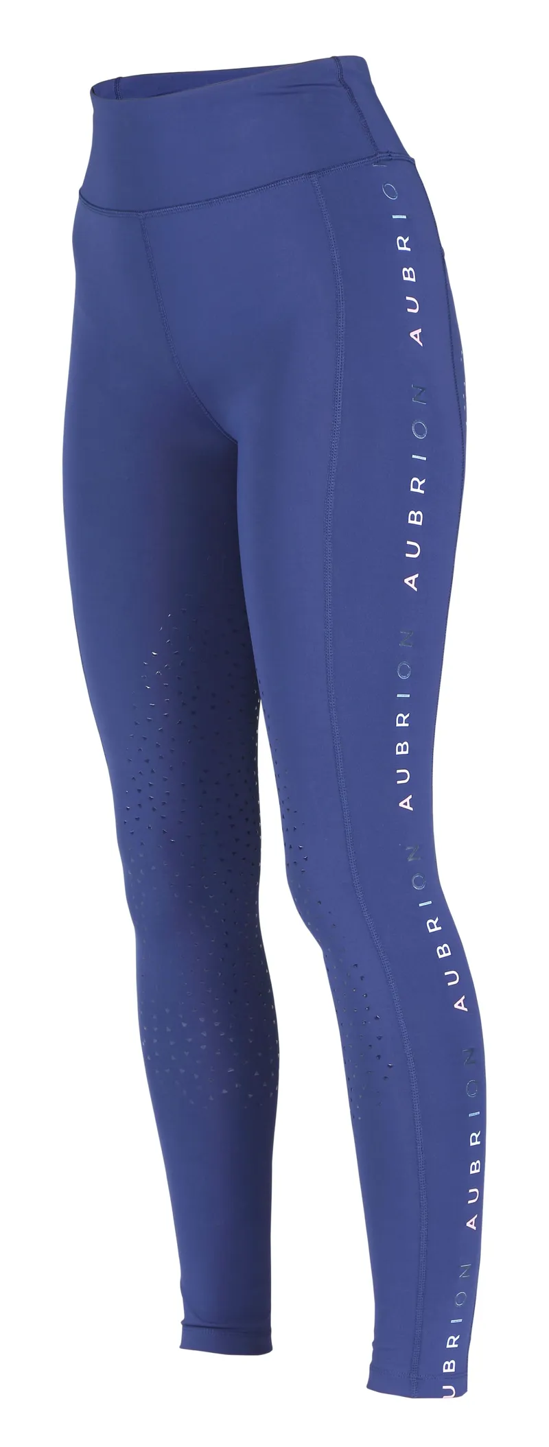 Shires Aubrion Brook Logo Womens Riding Tights - Dark Navy-2