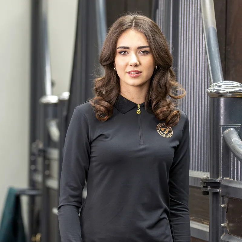 Shires Aubrion Beckton Long Sleeve Tech Ladies Top - Charcoal-3