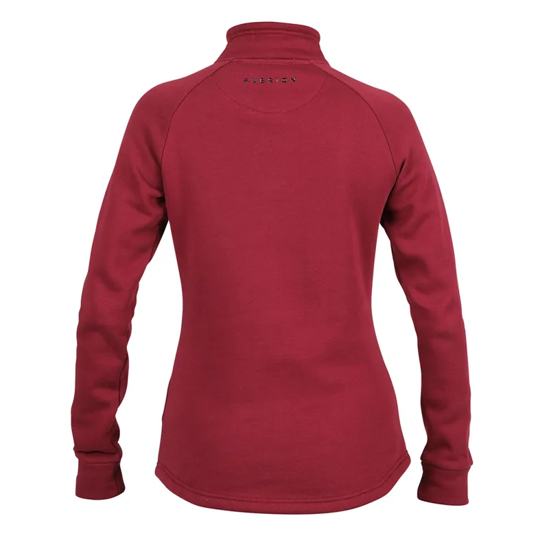 Shires Aubrion Elm Half Zip Ladies Sweatshirt - Wine-1