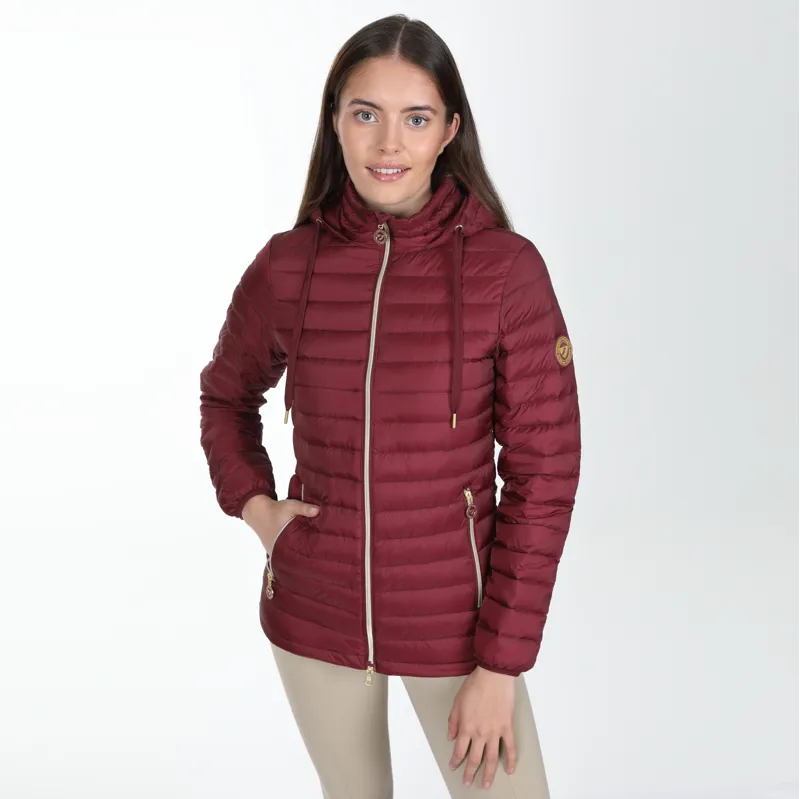 Shires Aubrion Norwood Packaway Down Ladies Jacket - Wine-1
