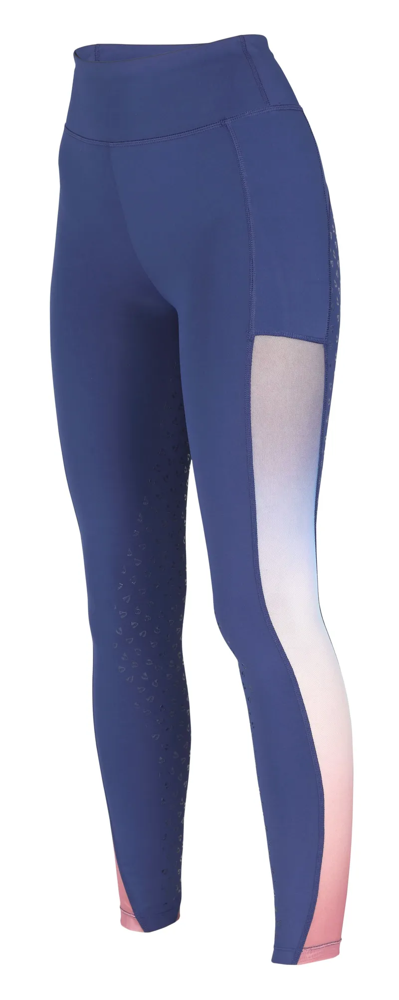 Shires Aubrion Leyton Mesh Childrens Riding Tights - Ombre 11/12yrs-1