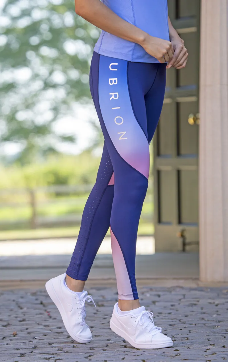 Shires Aubrion Broadway Girls Riding Tights - Ombre-1