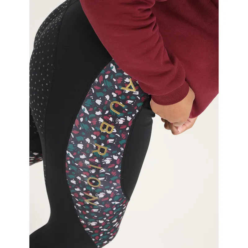 Shires Aubrion Broadway Ladies Riding Tights - Brushstroke-3