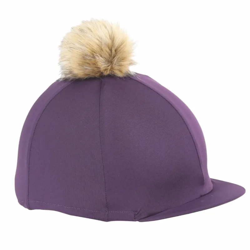 Shires Pom Pom Hat Cover - Plum