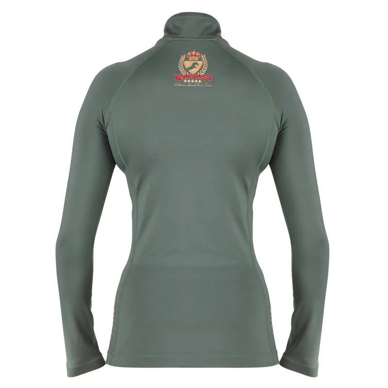 Shires Aubrion Team Long Sleeve Base Layer - Khaki-3