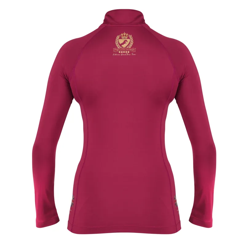 Shires Aubrion Team Long Sleeve Base Layer - Mulberry-3