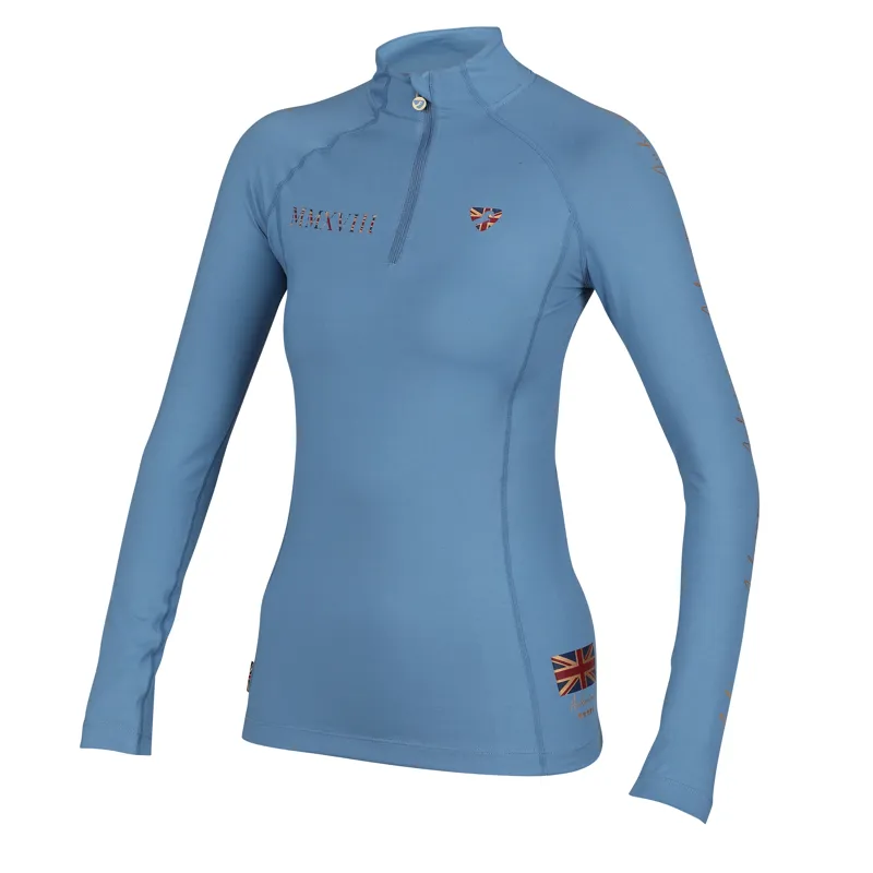 Shires Aubrion Team Long Sleeve Base Layer - Steel-1