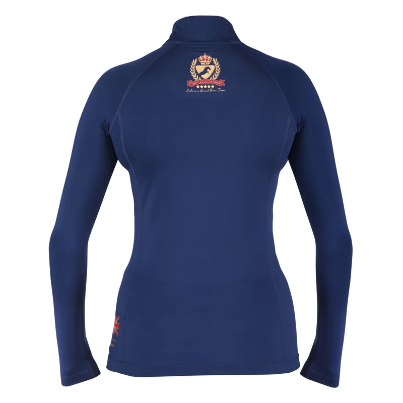 Shires Aubrion Team Long Sleeve Base Layer - Navy -2