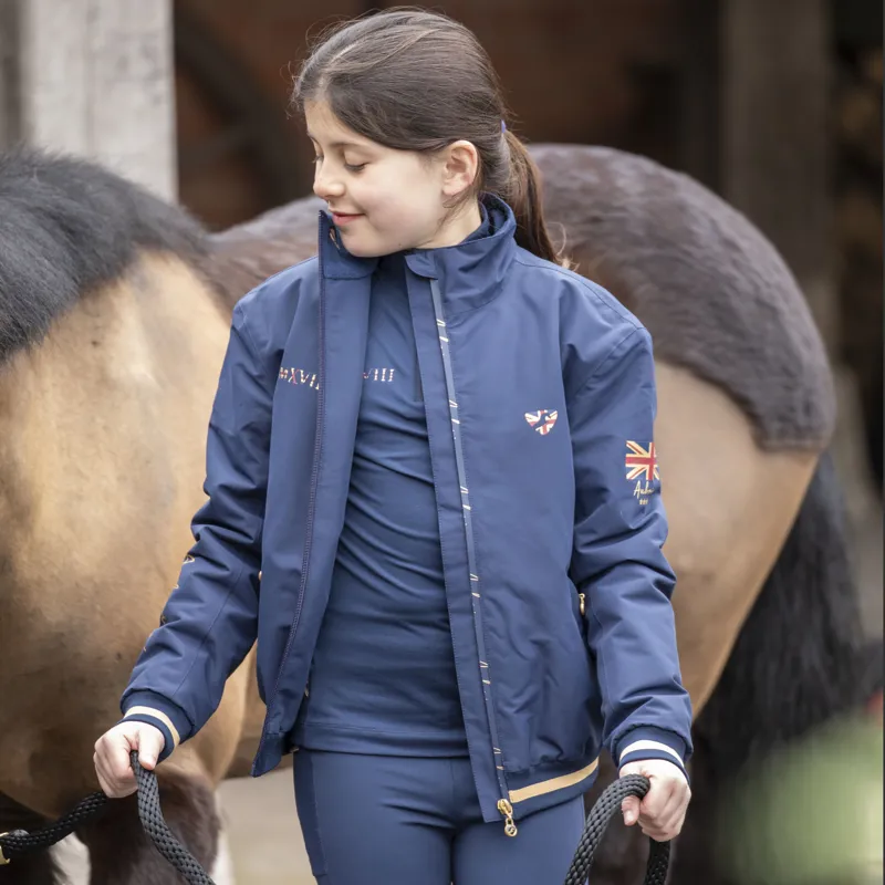 Shires Aubrion Children's Team Jacket - Navy Blue-2