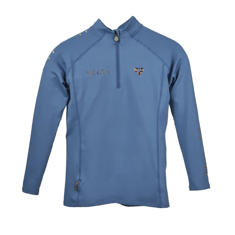 Shires Aubrion Team Girls Long Sleeve Base Layer - Steel