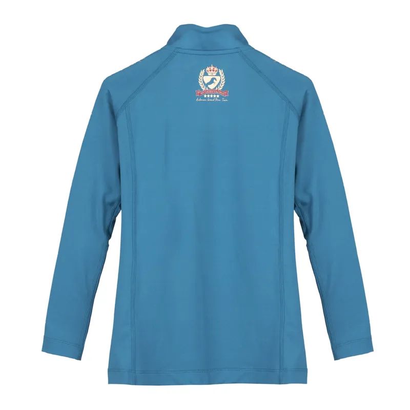 Shires Aubrion Team Girls Long Sleeve Base Layer - Teal-1