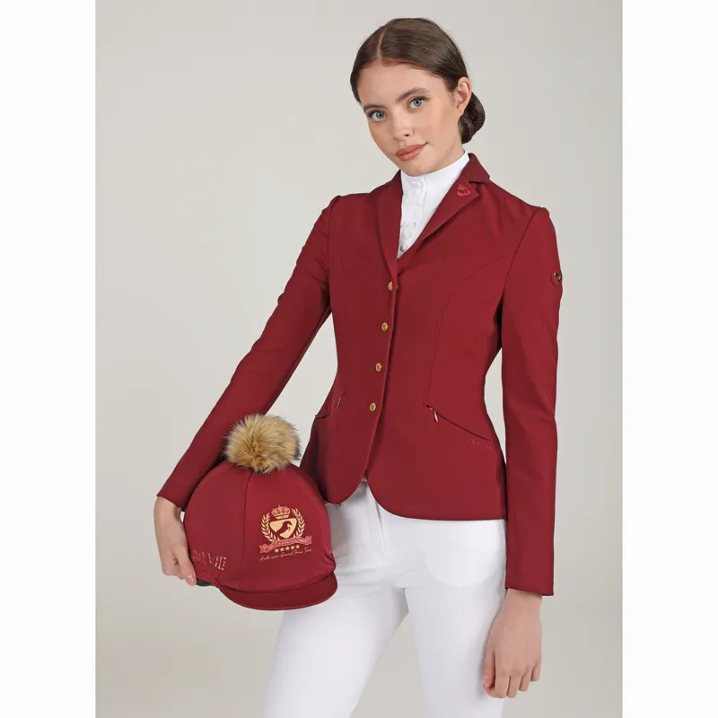 Shires Aubrion Team Show Jacket - Burgundy-3