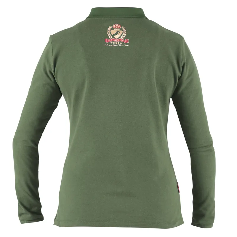 Shires Aubrion Team Long Sleeve Polo - Khaki-1