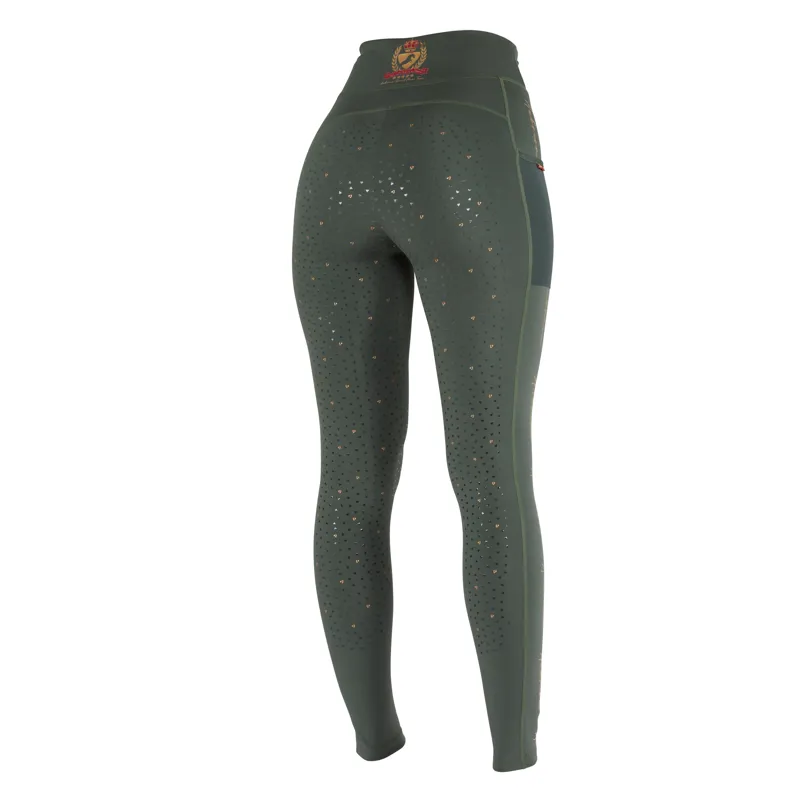 Shires Aubrion Team Riding Tights - Khaki-2