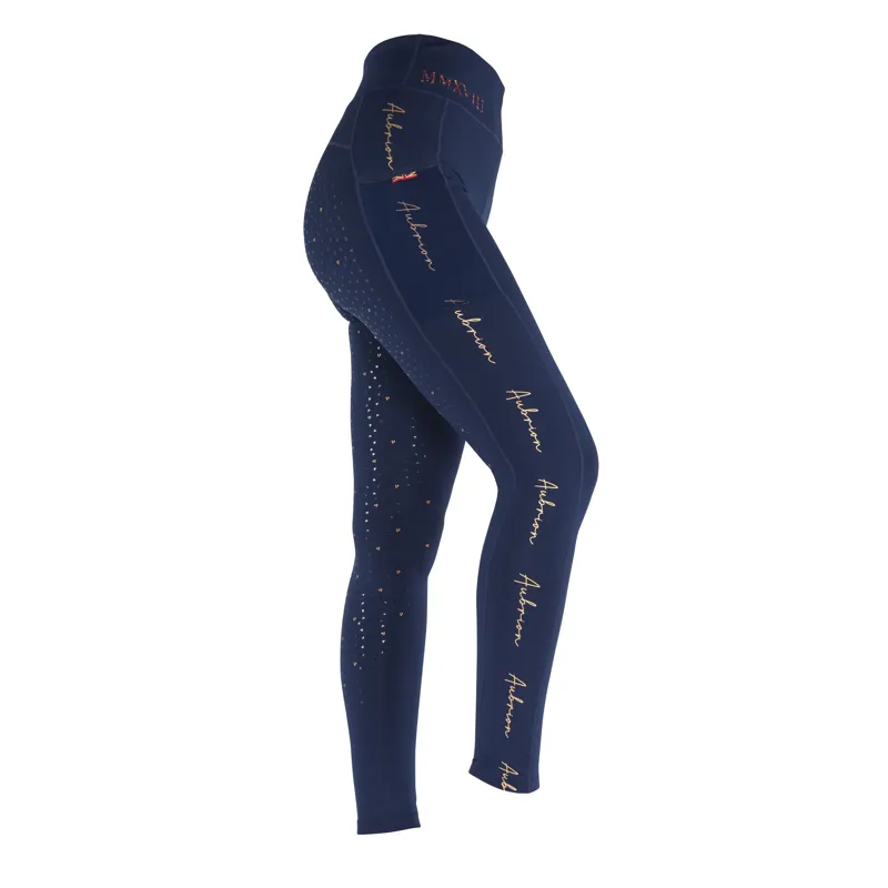 Shires Aubrion Team Riding Tights - Navy Blue