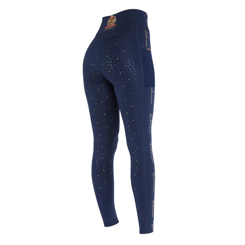 Shires Aubrion Team Riding Tights - Navy Blue-2