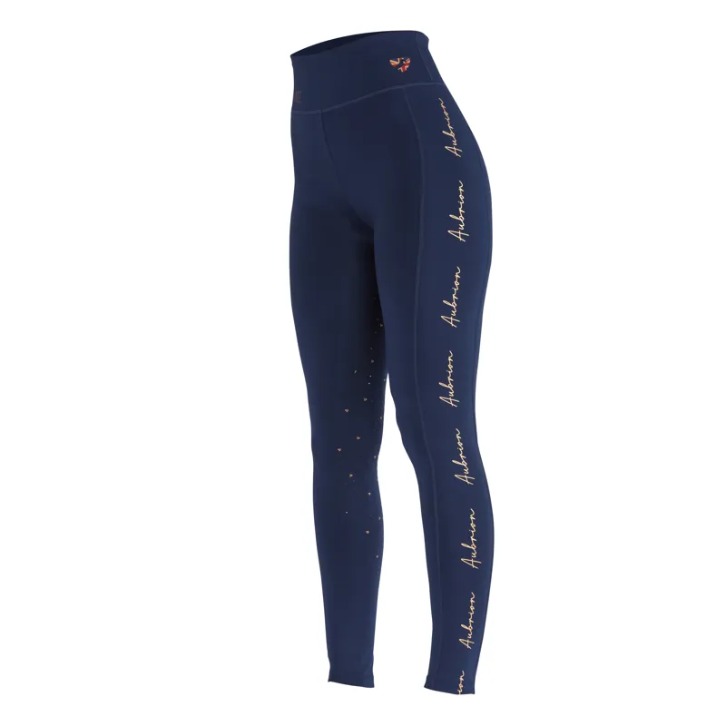 Shires Aubrion Team Riding Tights - Navy Blue-1