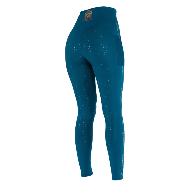 Shires Aubrion Team Riding Tights - Teal-2
