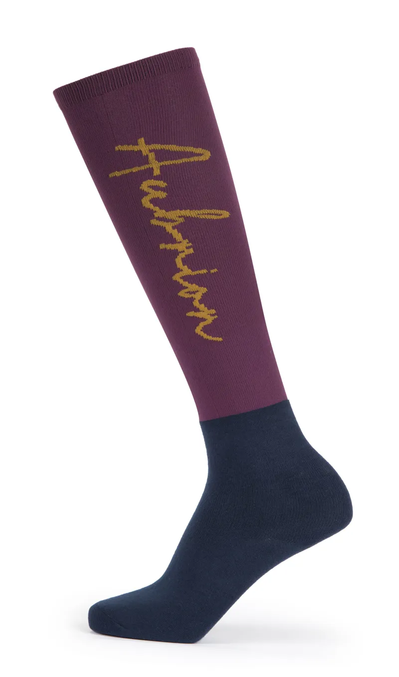 Shires Aubrion Team Winter Socks - Mulberry