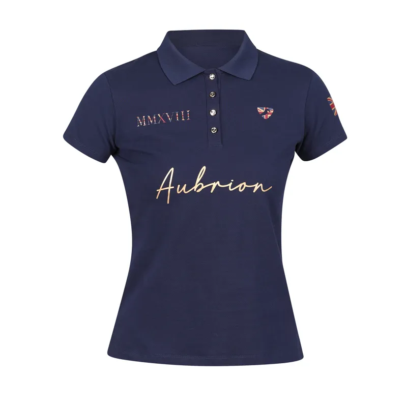 Shires Aubrion Team Polo - Navy Blue