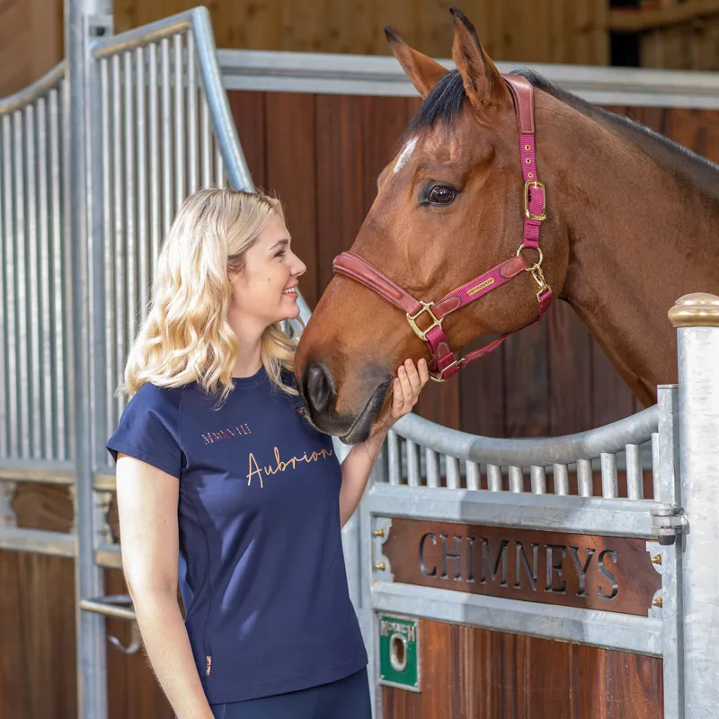 Shires Aubrion Team T- Shirt - Navy Blue-2