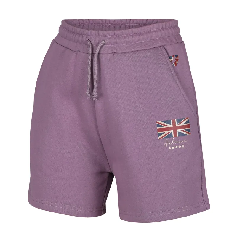 Shires Aubrion Ladies Team Sweat Shorts - Mauve-1