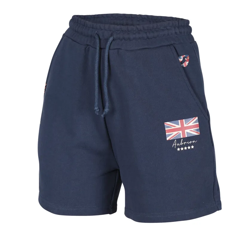 Shires Aubrion Ladies Team Sweat Shorts - Navy Blue