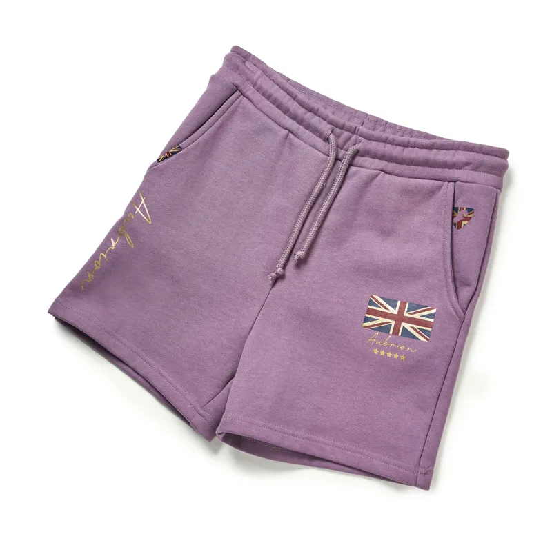 Shires Aubrion Team Childrens Sweat Shorts - Mauve