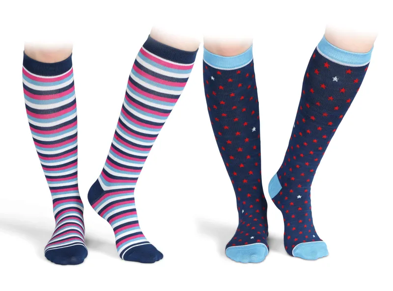 Shires Aubrion Bamboo Socks - 2 Pairs - Navy