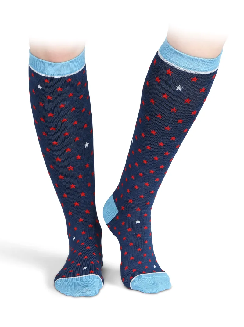 Shires Aubrion Children's Bamboo Socks - 2 Pairs - Navy-2
