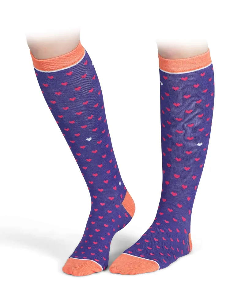 Shires Aubrion Children's Bamboo Socks - 2 Pairs - Purple-2