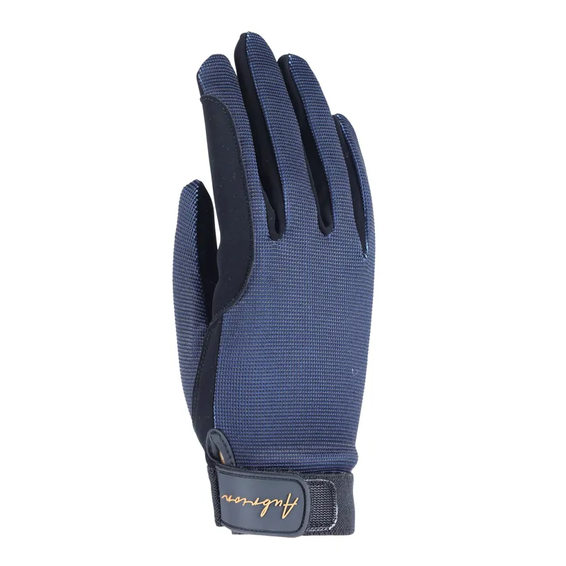 Shires Aubrion Team Mesh Riding Gloves - Navy Blue-1