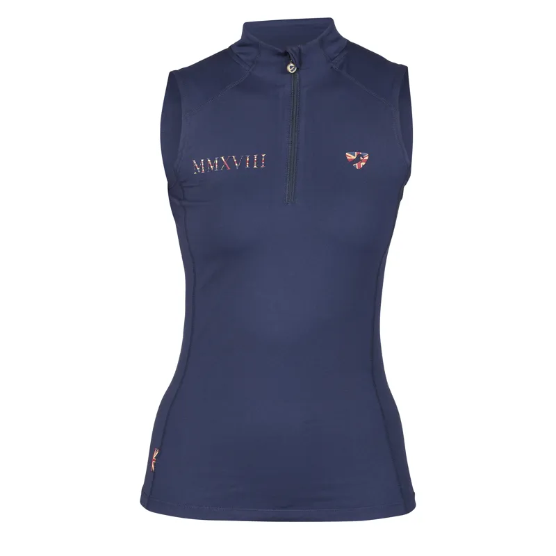 Shires Aubrion Team Sleeveless Base Layer - Navy Blue
