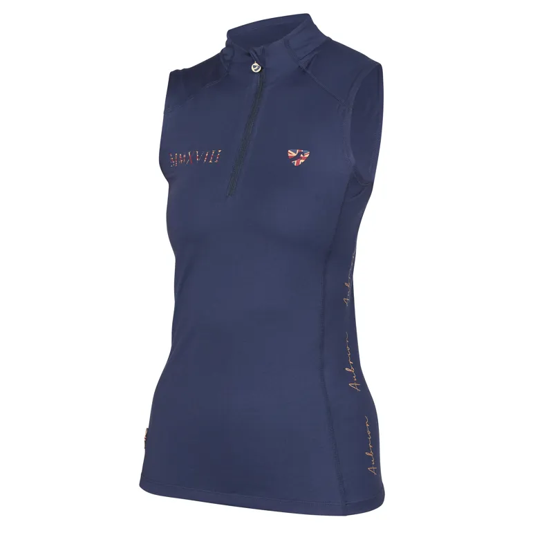 Shires Aubrion Team Sleeveless Base Layer - Navy Blue-1