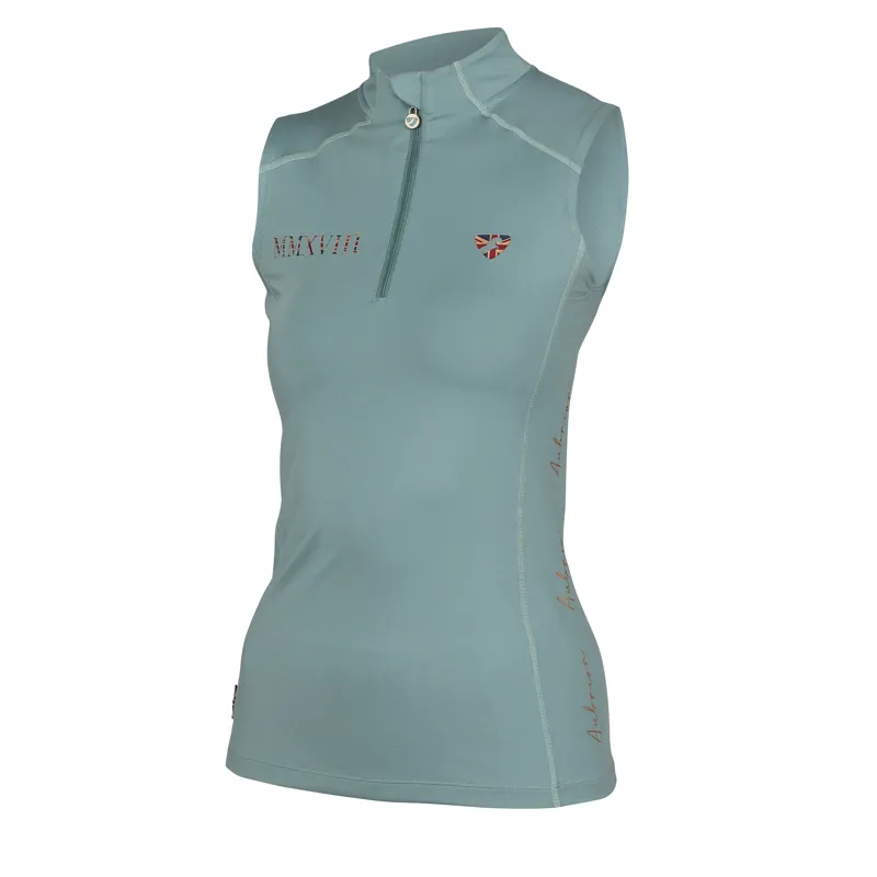 Shires Aubrion Team Sleeveless Base Layer - Sage-1