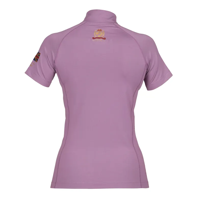 Shires Aubrion Team Short Sleeve Base Layer - Mauve-2