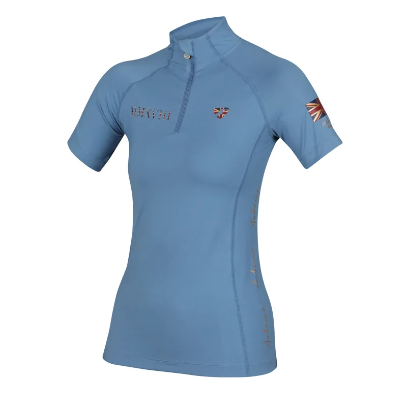Shires Aubrion Team Short Sleeve Base Layer - Steel-1