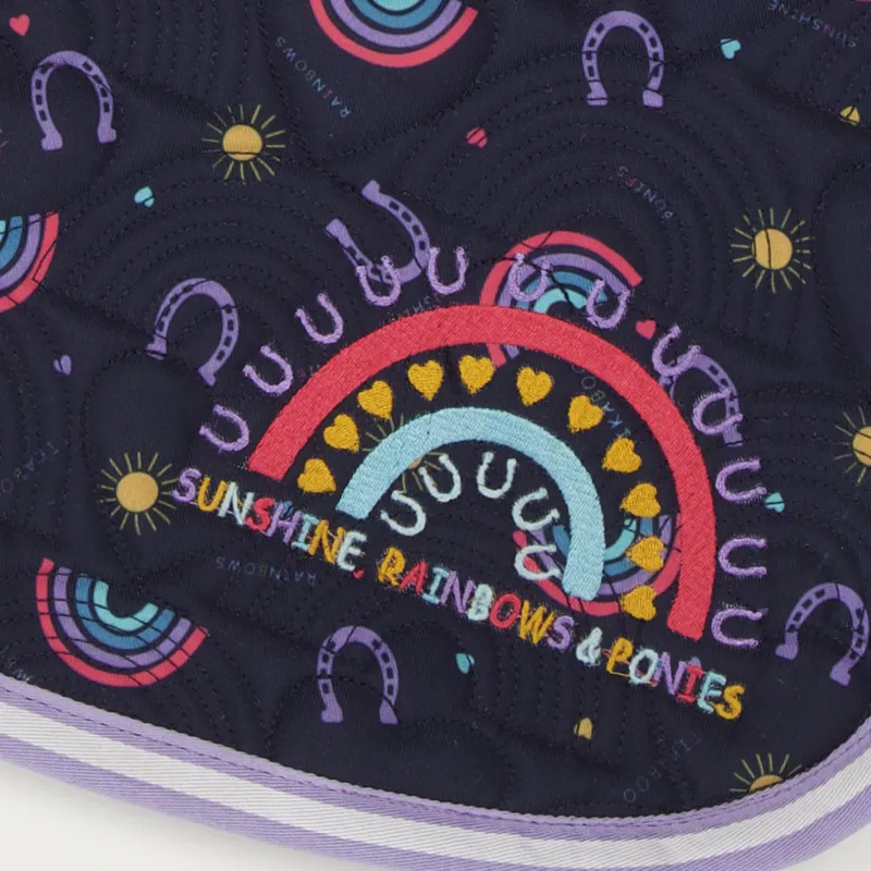 Shires Tikaboo Children's Saddle Pad - Rainbow-1