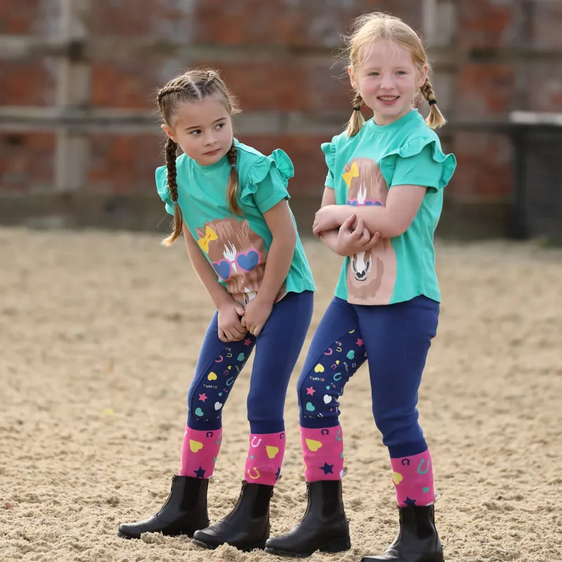 Shires Tikaboo Childrens Frill T-Shirt - Aqua-2