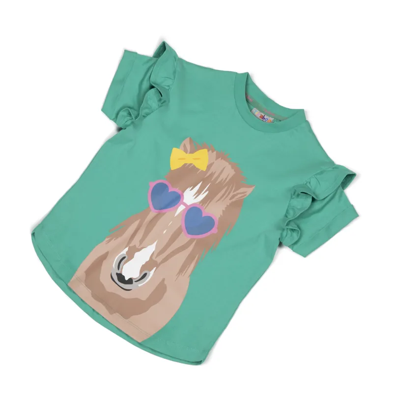 Shires Tikaboo Childrens Frill T-Shirt - Aqua