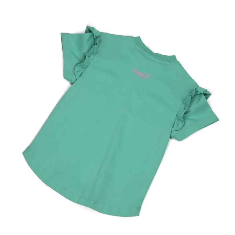 Shires Tikaboo Childrens Frill T-Shirt - Aqua-1