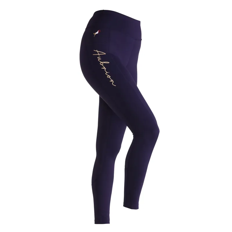 Shires Aubrion Team Non-Stop Active Tights - Navy - Small