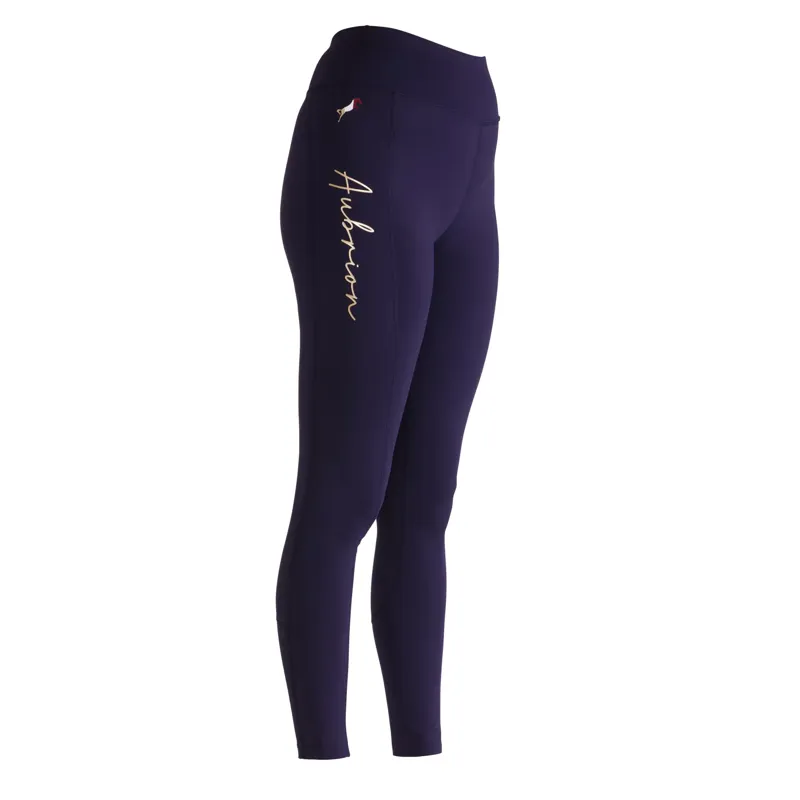 Shires Aubrion Team Non-Stop Active Tights - Navy - Small-1